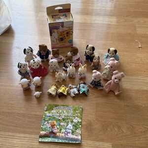Lot Of 20 Vintage Calico Critters Sylvanian Families Beagle, Dalmatian and More